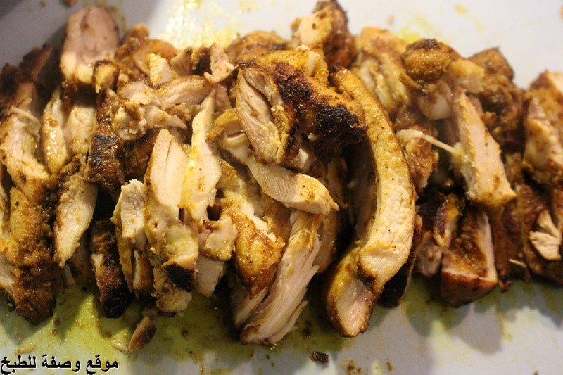 وصفة شاورما الدجاج بالفرن - chicken shawarma recipe سهل وسريع ولذيذ مكتوبة بالصور