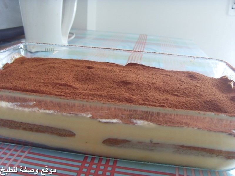 وصفة حلى التراميسو الايطالي - tiramisu recipe سهل وسريع ولذيذ وبارد من المطبخ الايطالي بالصور